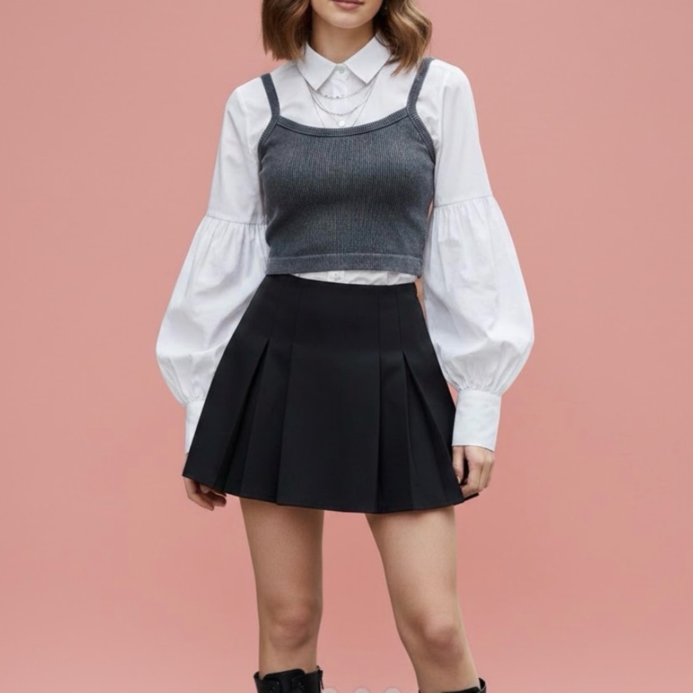 FOREVER 21 | Black ribbed sleeveless tank top- size: Medium